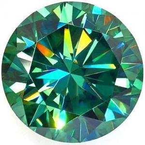 (CERTIFICATE REPORT) 5.00 CT EMERALD GREEN DIAMOND MOISSANITE (VVS) BRILLIANT CUT LOOSE