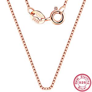 45CM ITALY BOX CHAIN 925 STERLING SILVER NECKLACE