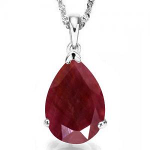LOVELY ! 1.00 CT GENUINE RUBY 10KT SOLID GOLD PENDANT