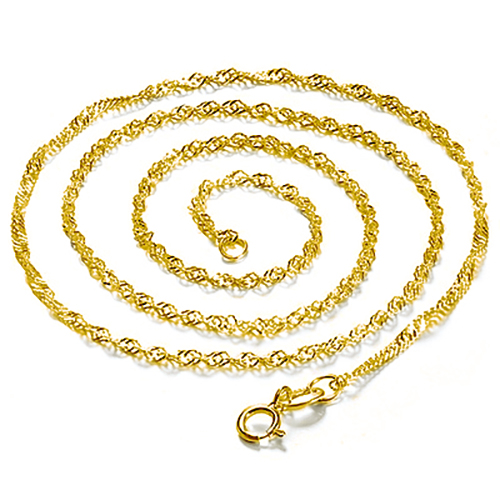 Jewelryroom.com - 18 INCHES 0.8MM 14KT SOLID GOLD SINGAPORE NECKLACE ...