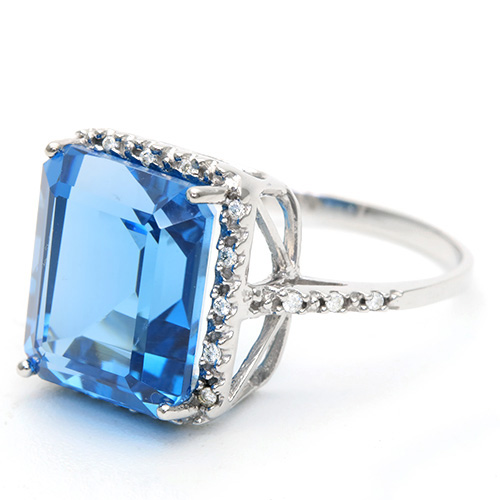 Jewelryroom.com - 8.70 CT LONDON BLUE TOPAZ & DIAMOND (VS CLARITY) 14KT ...