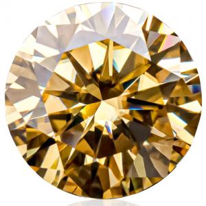 (CERTIFICATE REPORT) 3.00 CT FANCY YELLOW DIAMOND MOISSANITE (VVS) HEART & ARROWS CUT LOOSE