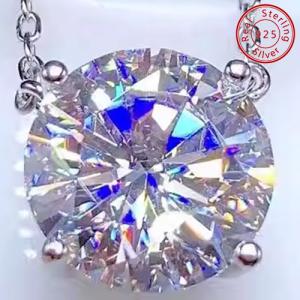 NEW!! (CERTIFICATE REPORT) 5.00 CT DIAMOND MOISSANITE 925 STERLING SILVER NECKLACE