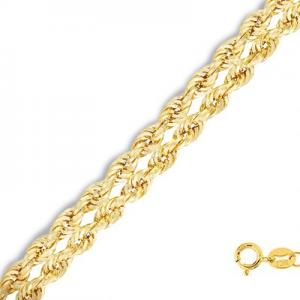 20 INCHES 0.5MM 10KT SOLID GOLD ROPE NECKLACE