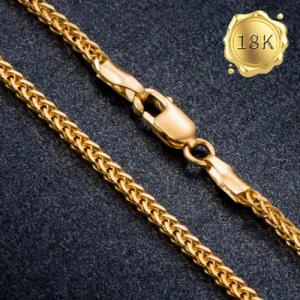 EXCLUSIVE ! 60CM 24 INCHES AU750 WHEAT CHAIN 18KT SOLID GOLD NECKLACE